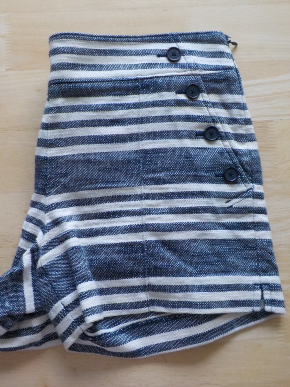Loft Shorts - Size 2 - Riveria COTTON Blue White Stripe (2262)